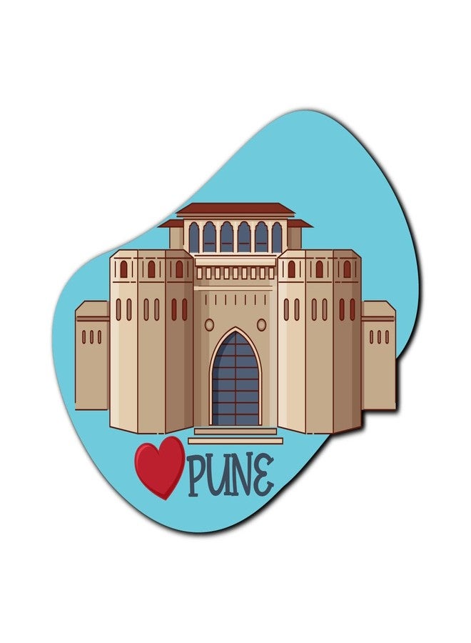 Bhai Please Pune Shaniwar WADA City Wooden Fridge Magnet (Pack of 1) | Place, State, Souvenir, Destinations, Travel, Adventure Fridge Decoration | Gift for Friends, Colleagues, Foreign Delegates| - Image 1